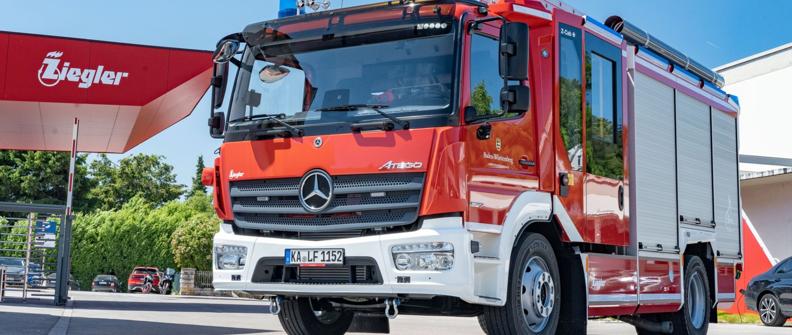 The six HLF 10 vehicles for the Baden-Württemberg Landesfeuerwehrschule on Atego chassis are equipped with Allison 3000 Series™ with Power Take-Off and Retarder (PR) fully automatic transmissions.